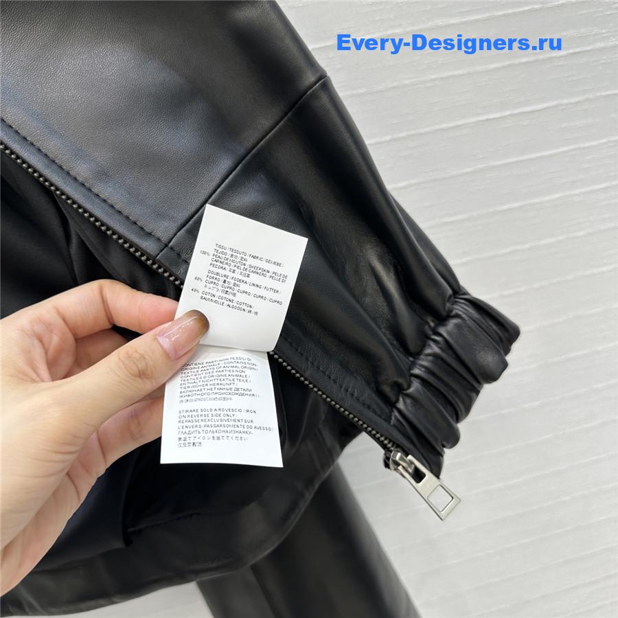 L0ew* black belted leather jacket