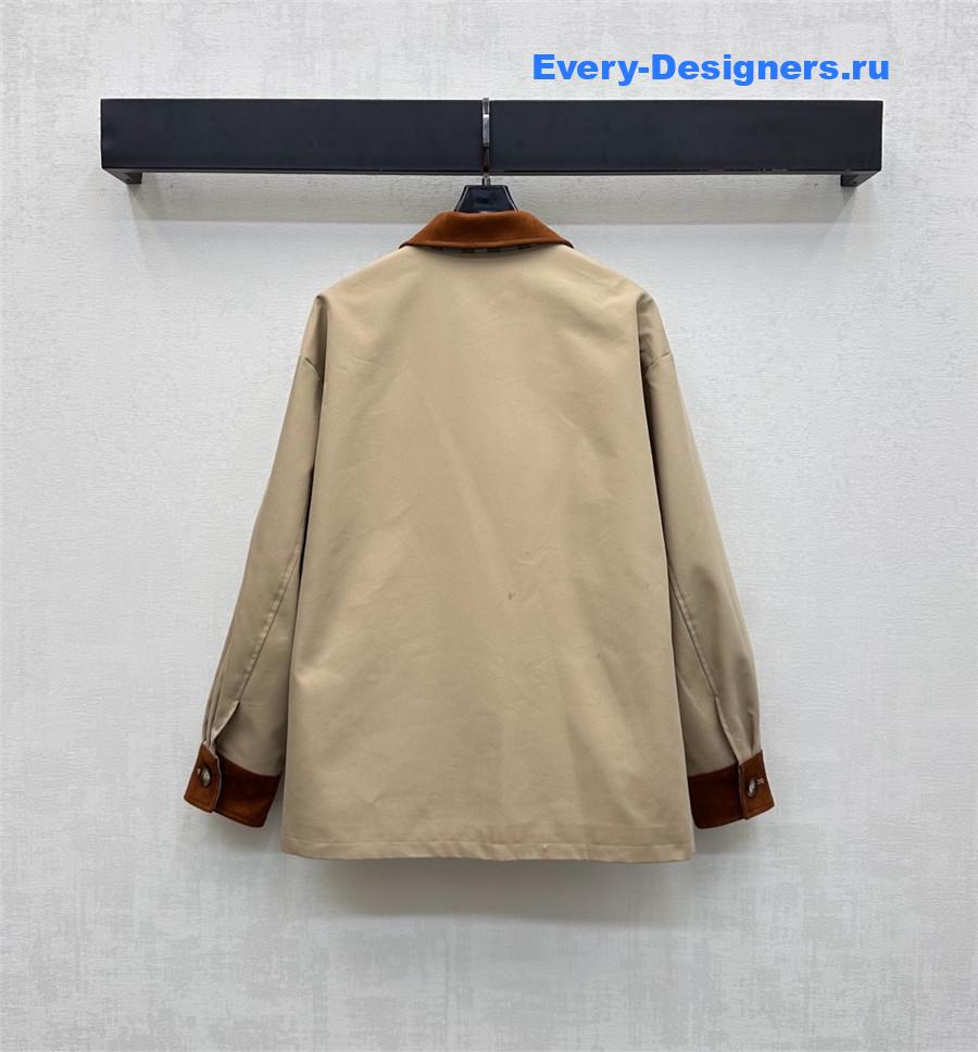 L0ew* camel twill midi jacket