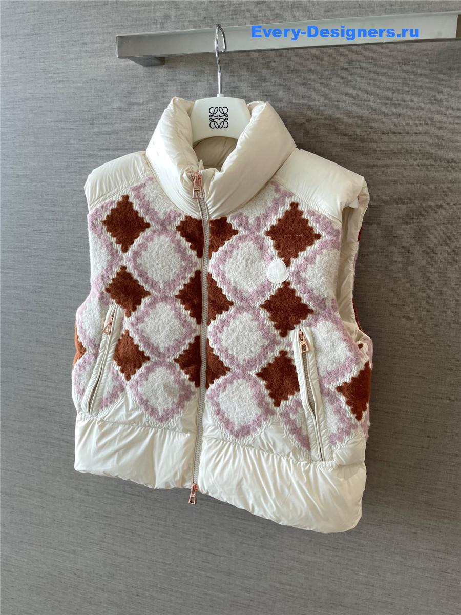 moncler armathia quilted D1am0nd-pattern vest