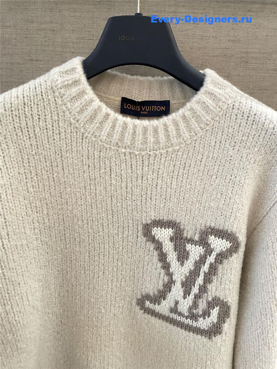 l0vis Vvtt0n lv intarsia crewneck sweater