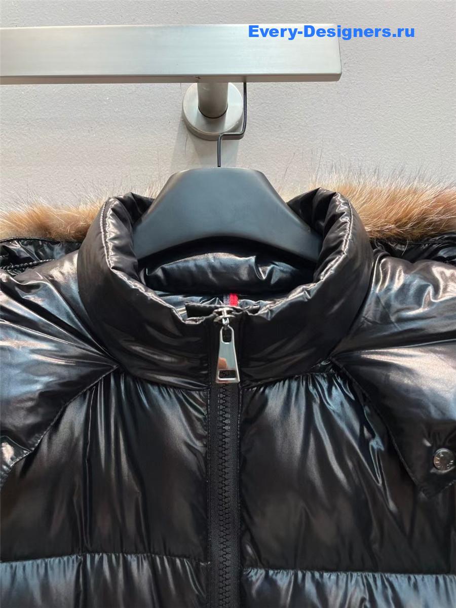 Moncler Black Hudson Long Puffer Coat