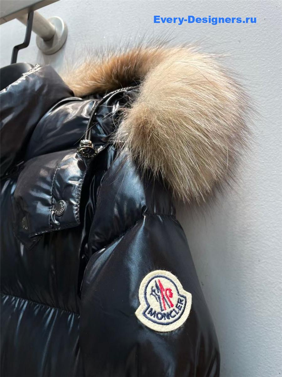 Moncler Black Hudson Long Puffer Coat