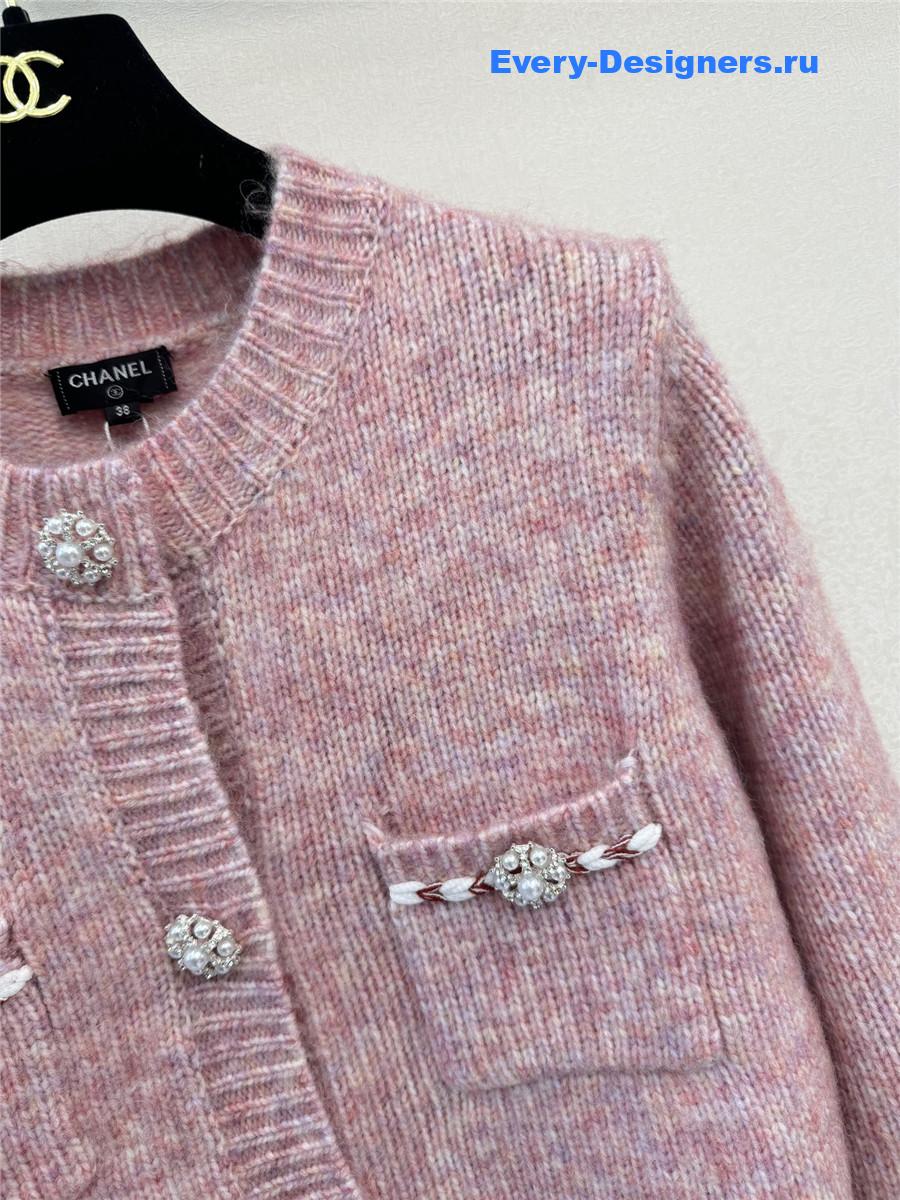 Ch**el pink crew neck sweater