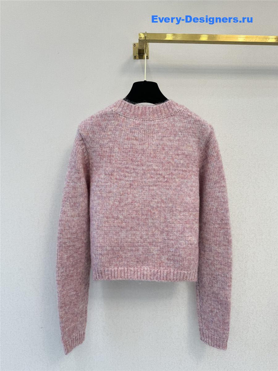 Ch**el pink crew neck sweater