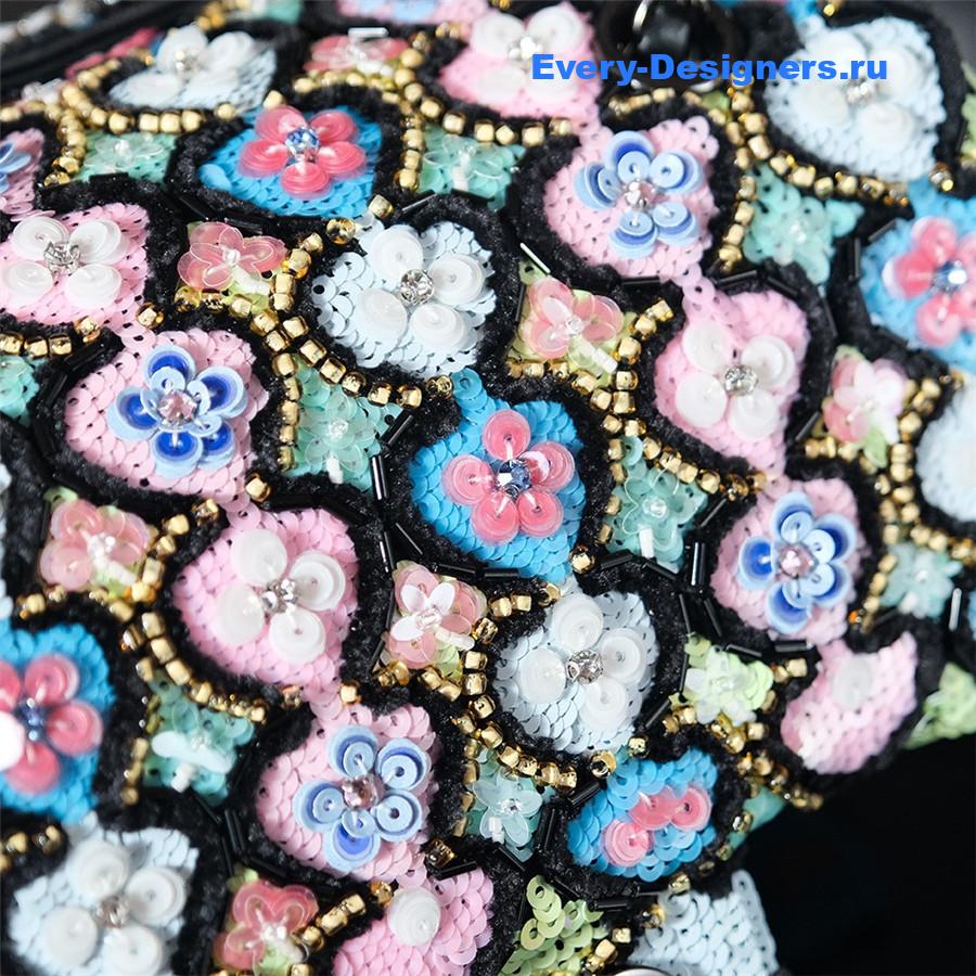 Ch**el satin sequin embellished cf flap bag