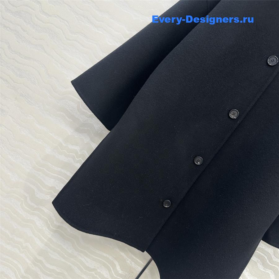 L0r0 P1ana black cashmere long coat