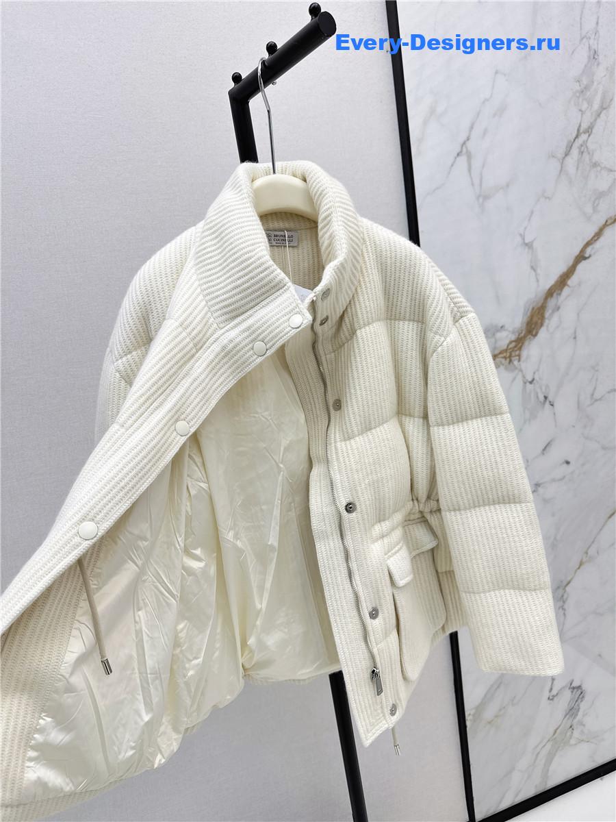 BC stand-up collar white goose down jacket
