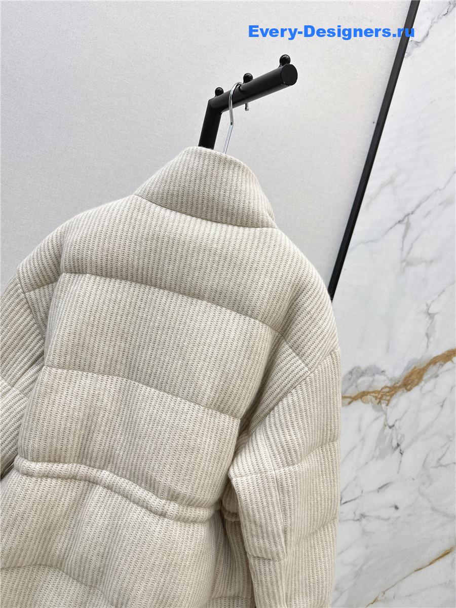 BC Stand-up Collar Beige Goose Down Jacket