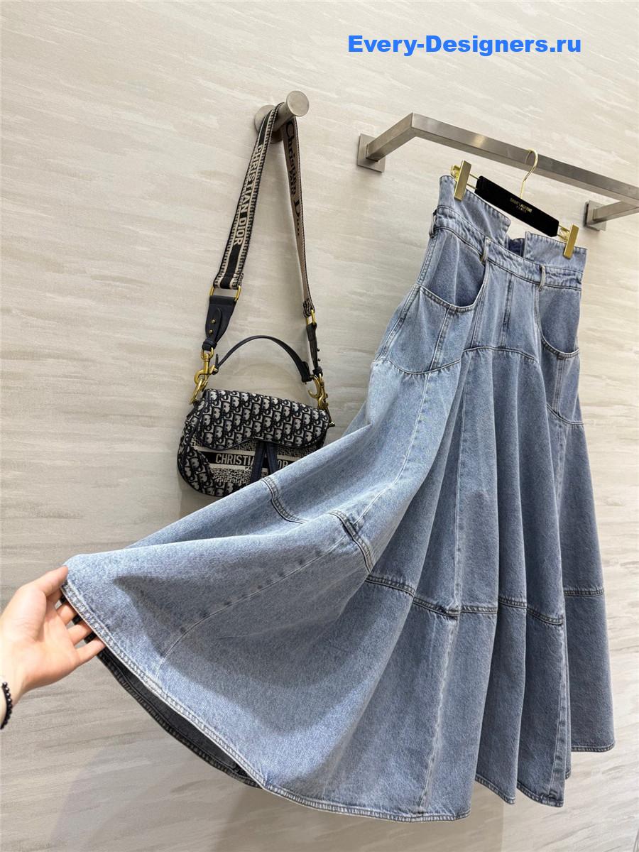 Zimm Denim Tie Neck Shirt