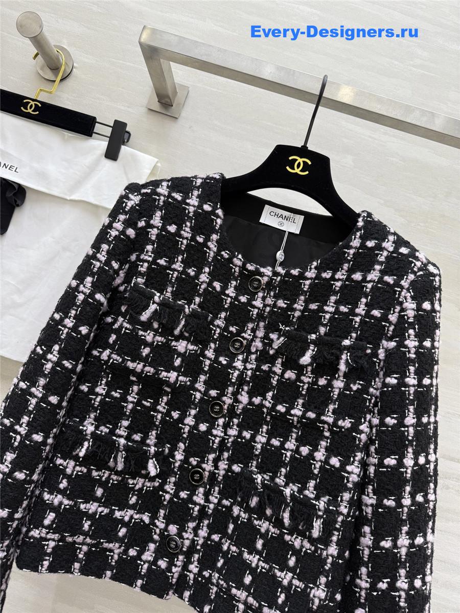 Ch**el wool braided tweed jacket