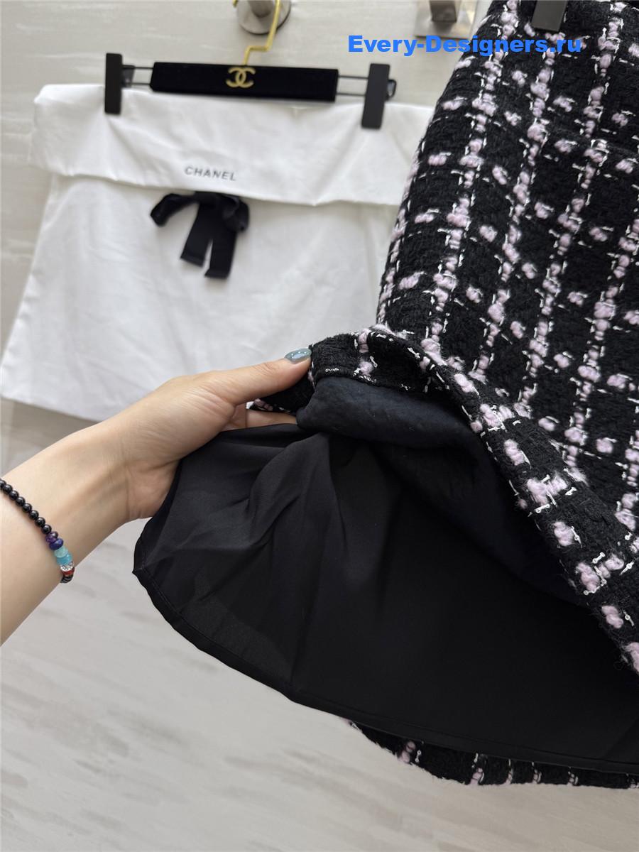 Ch**el wool woven tweed skirt