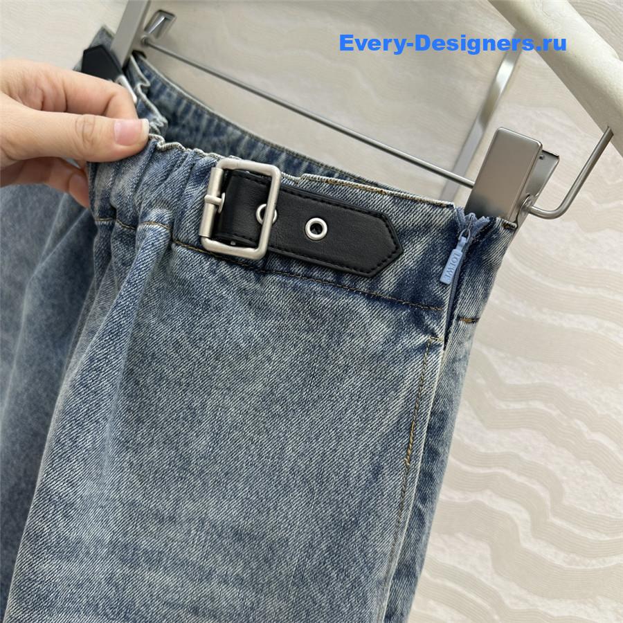 L0ew* blue a-line denim skirt