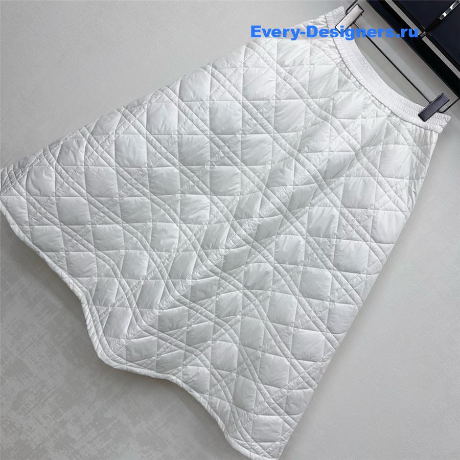 D10r white quilted pocket midi skirt