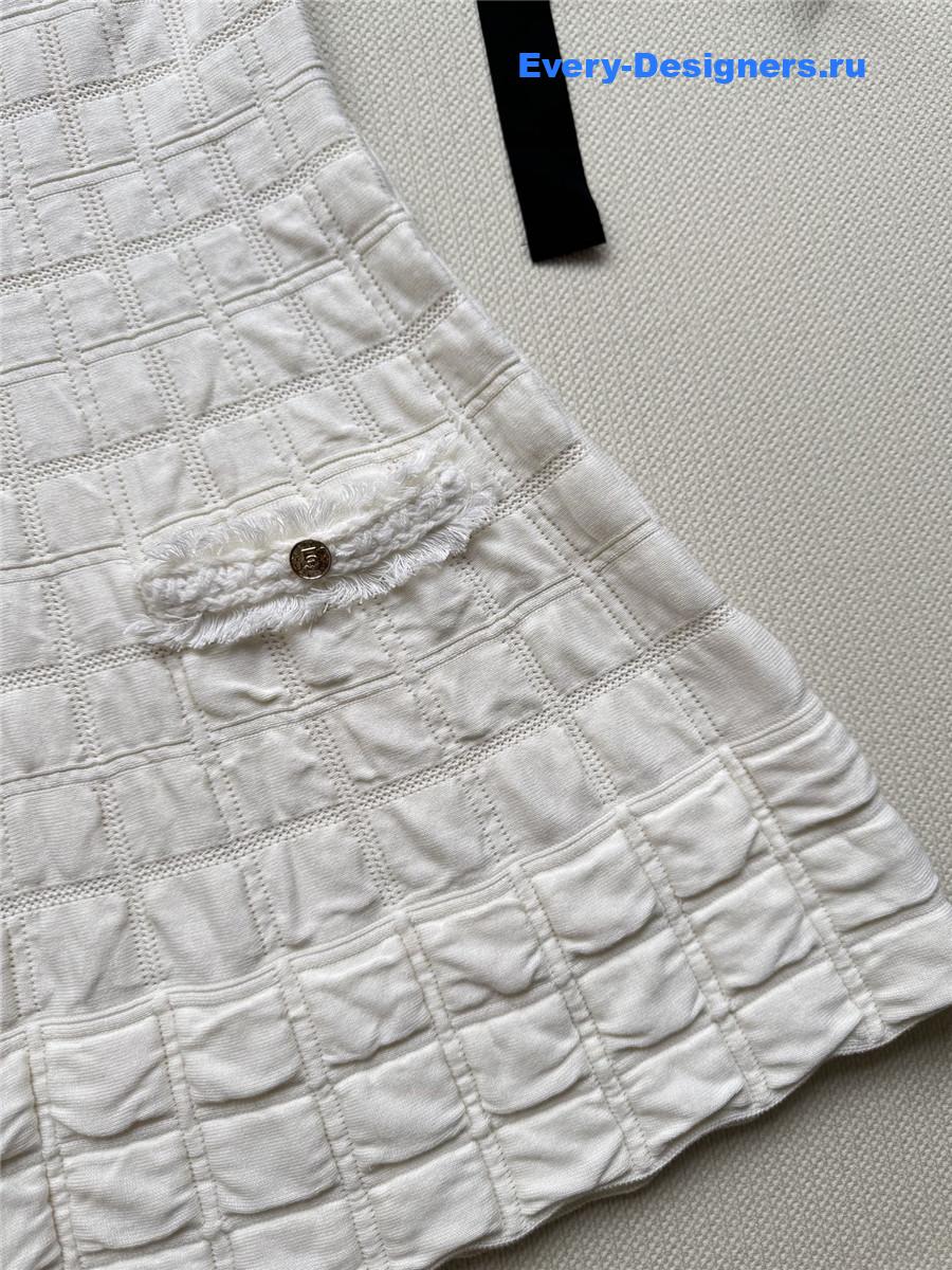 Ch**el white plaid tank dress