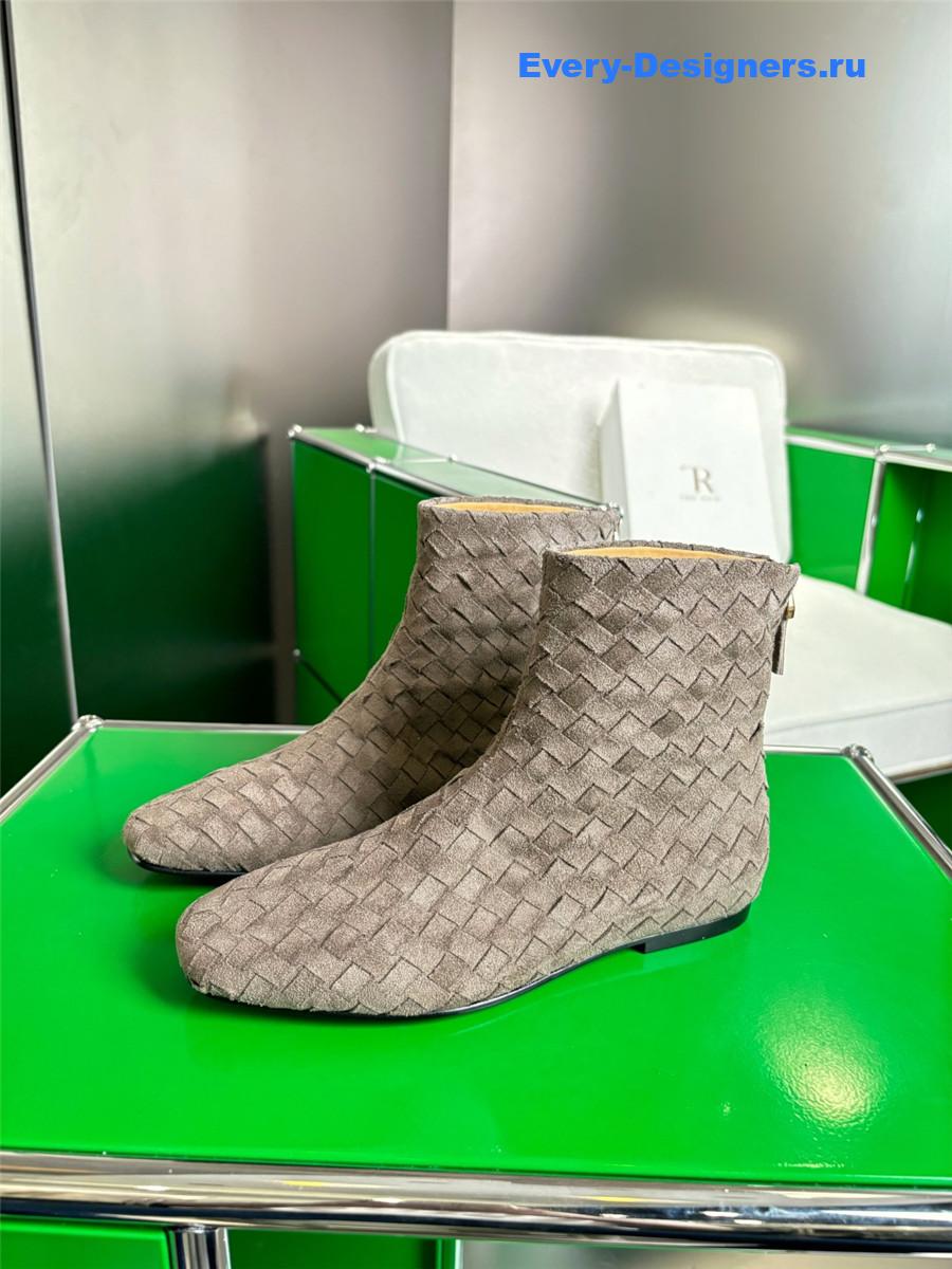b0tt*ga Ven*ta atomic intrecciato leather ankle boots