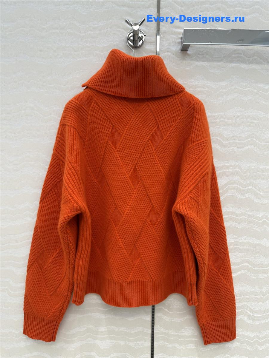 H**me5 orange wool long-sleeve sweater