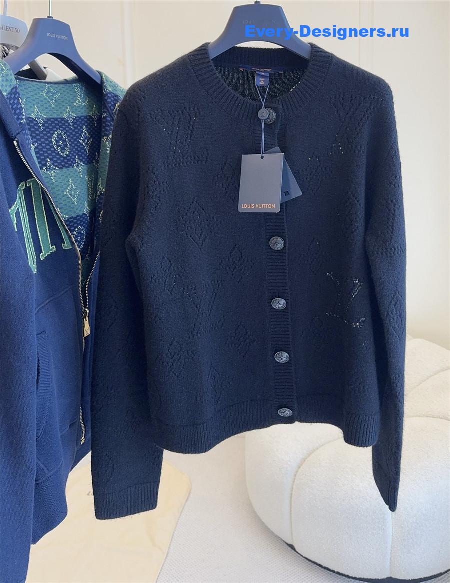 l0vis Vvtt0n black hollow knit cardigan