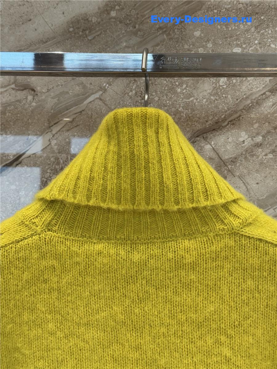 Ce1i*e yellow wool turtleneck sweater