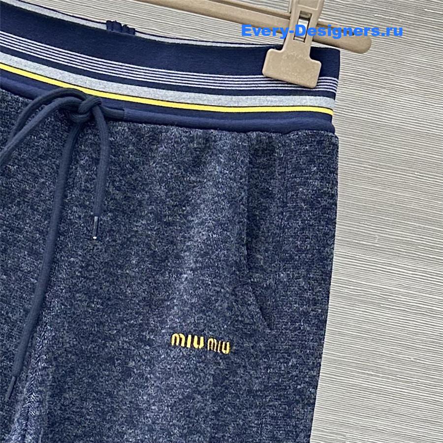 Miu Miu Navy Hooded Jacket Trousers Set