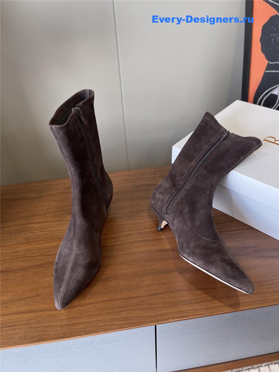 The R0w liisa brown suede heel boots