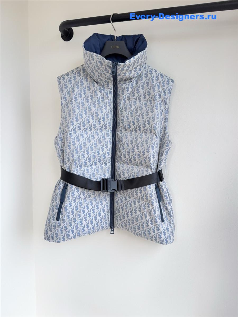 D10ralps belted blue puffer vest
