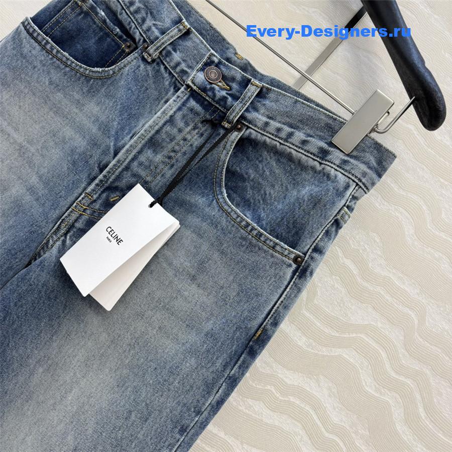 Ce1i*e blue washed wide leg jeans