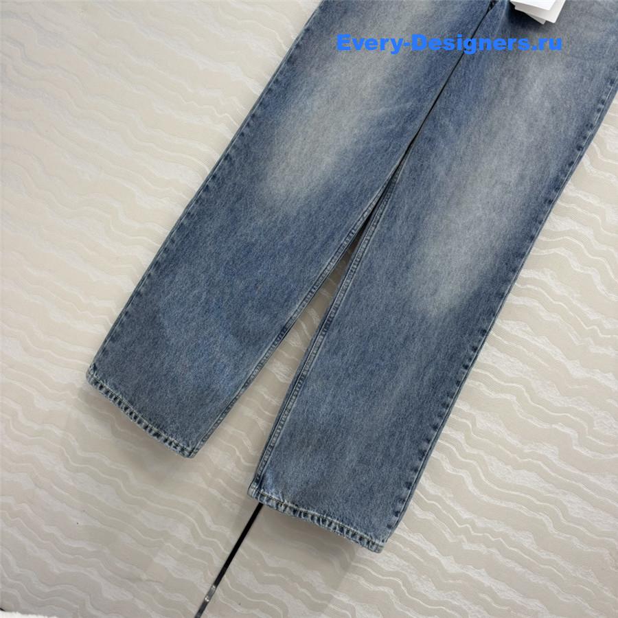 Ce1i*e blue washed wide leg jeans