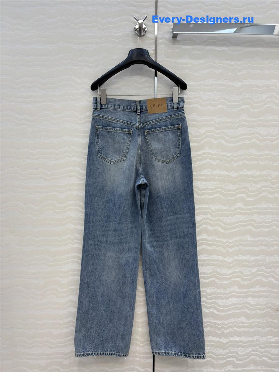 Ce1i*e blue washed wide leg jeans