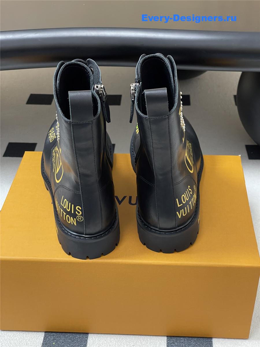 l0vis Vvtt0n black side zipper platform martin boots