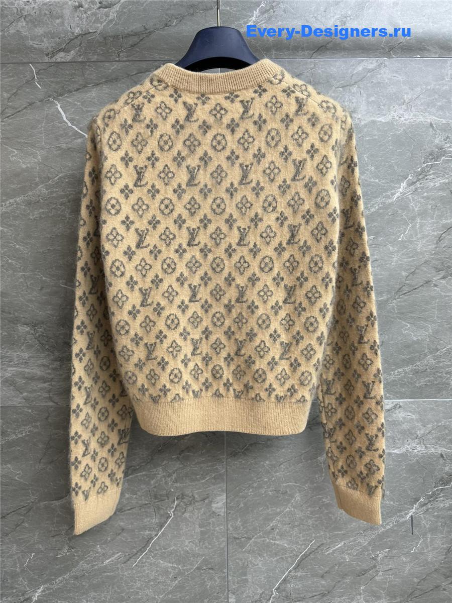 l0vis Vvtt0n brown brushed monogram cardigan