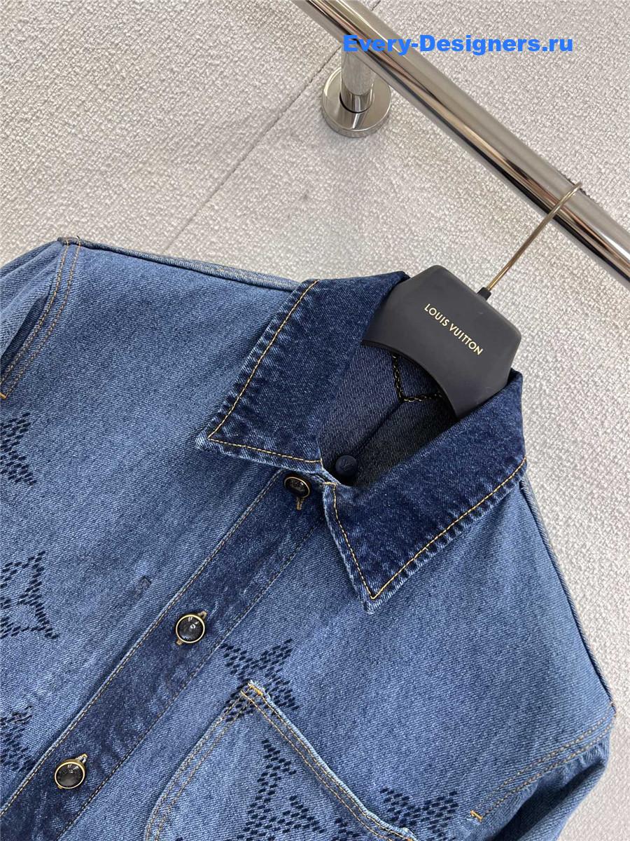 l0vis Vvtt0n monogram denim workwear overshirt