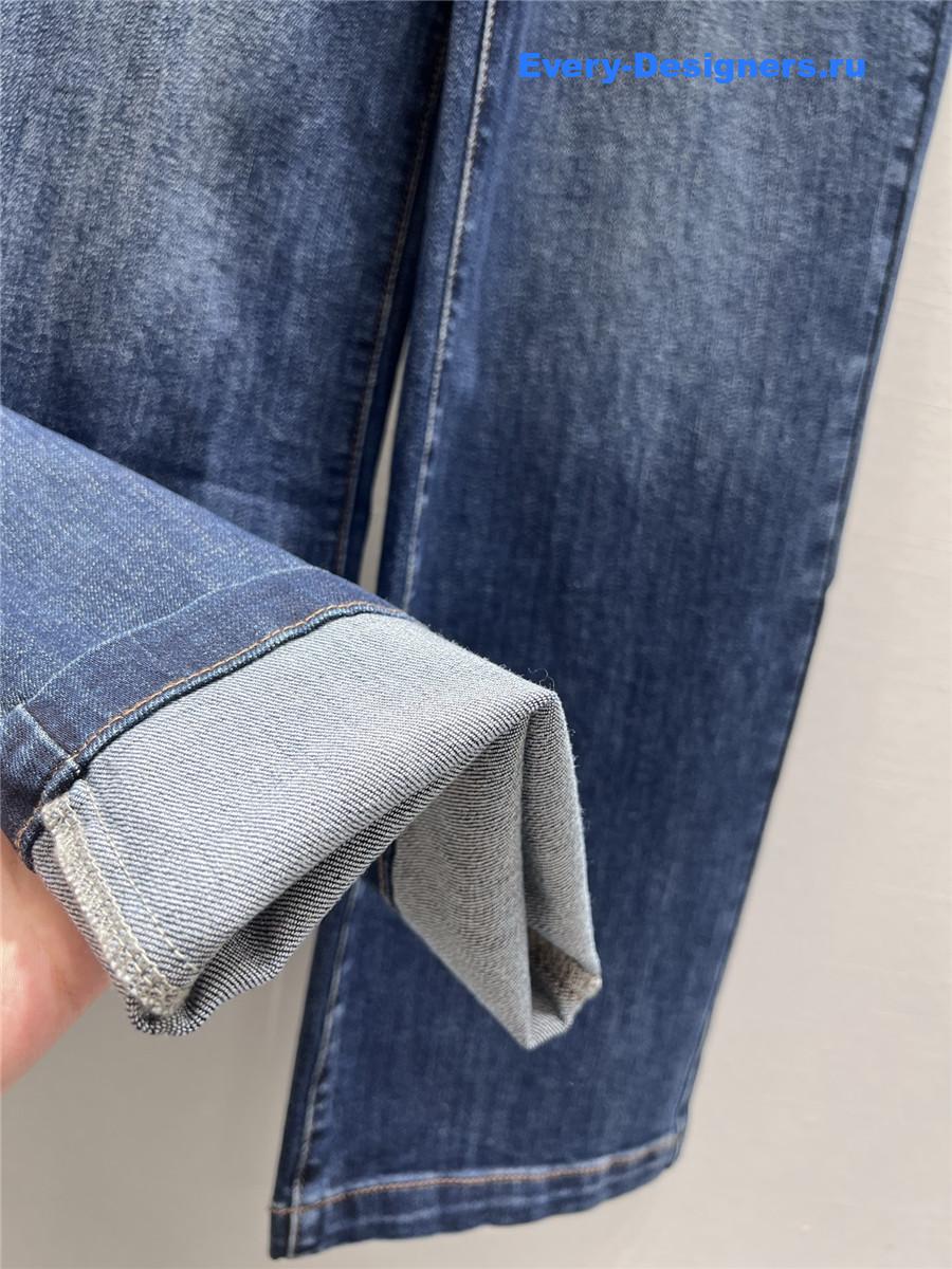 Ch**el blue women denim wide leg pants