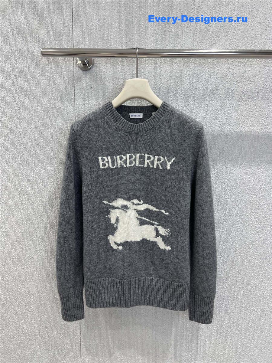 Bv*b*rry grey equestrian knight sweater