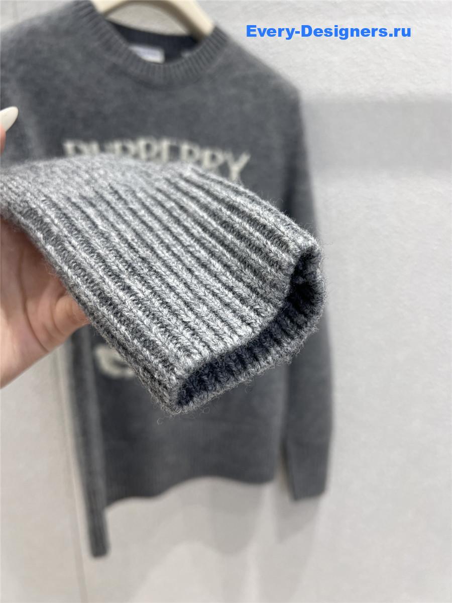 Bv*b*rry grey equestrian knight sweater