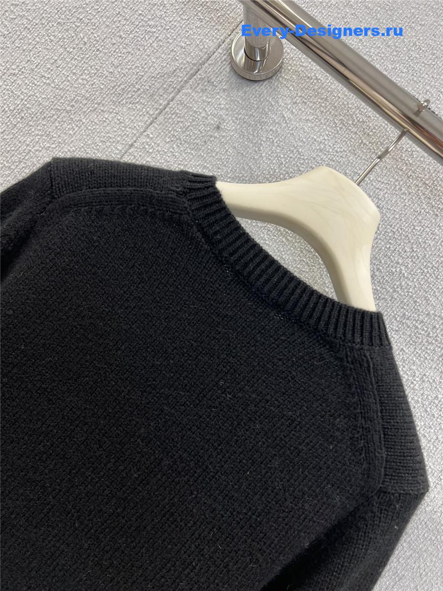 Bv*b*rry black equestrian knight sweater