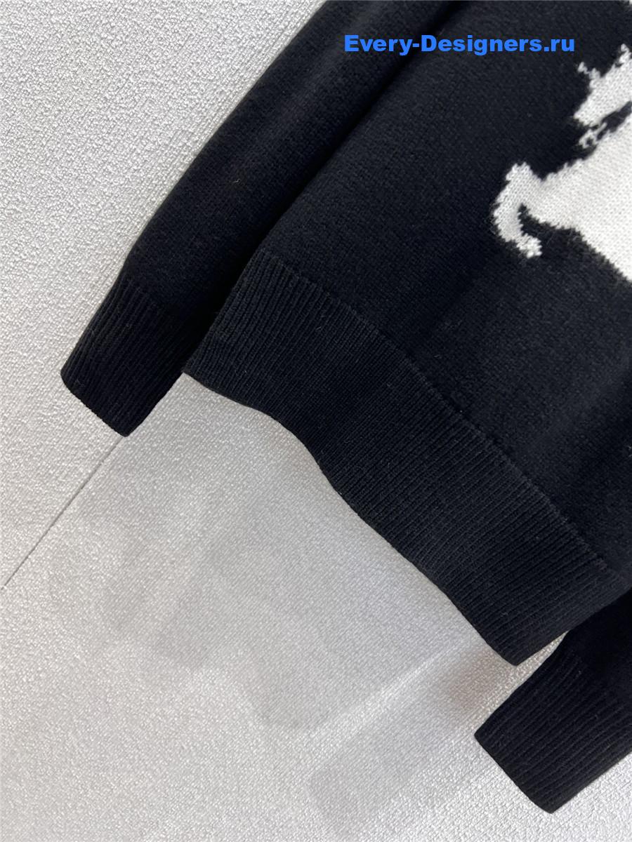 Bv*b*rry black equestrian knight sweater