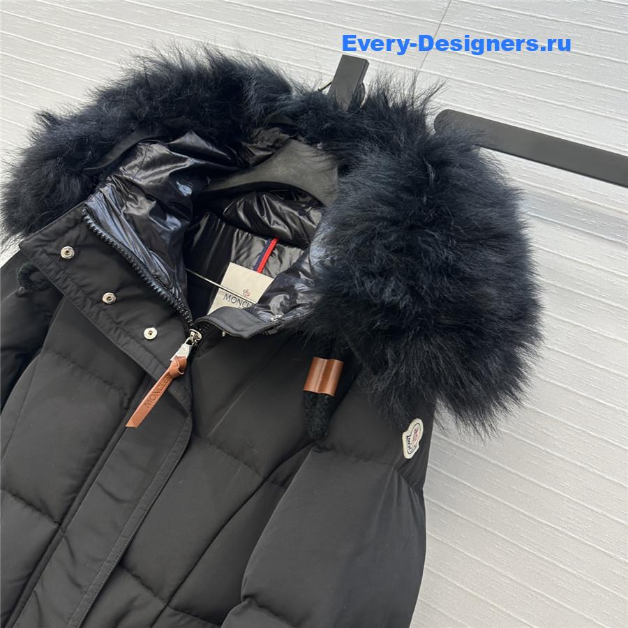 Moncler Black Blain Long Down Jacket