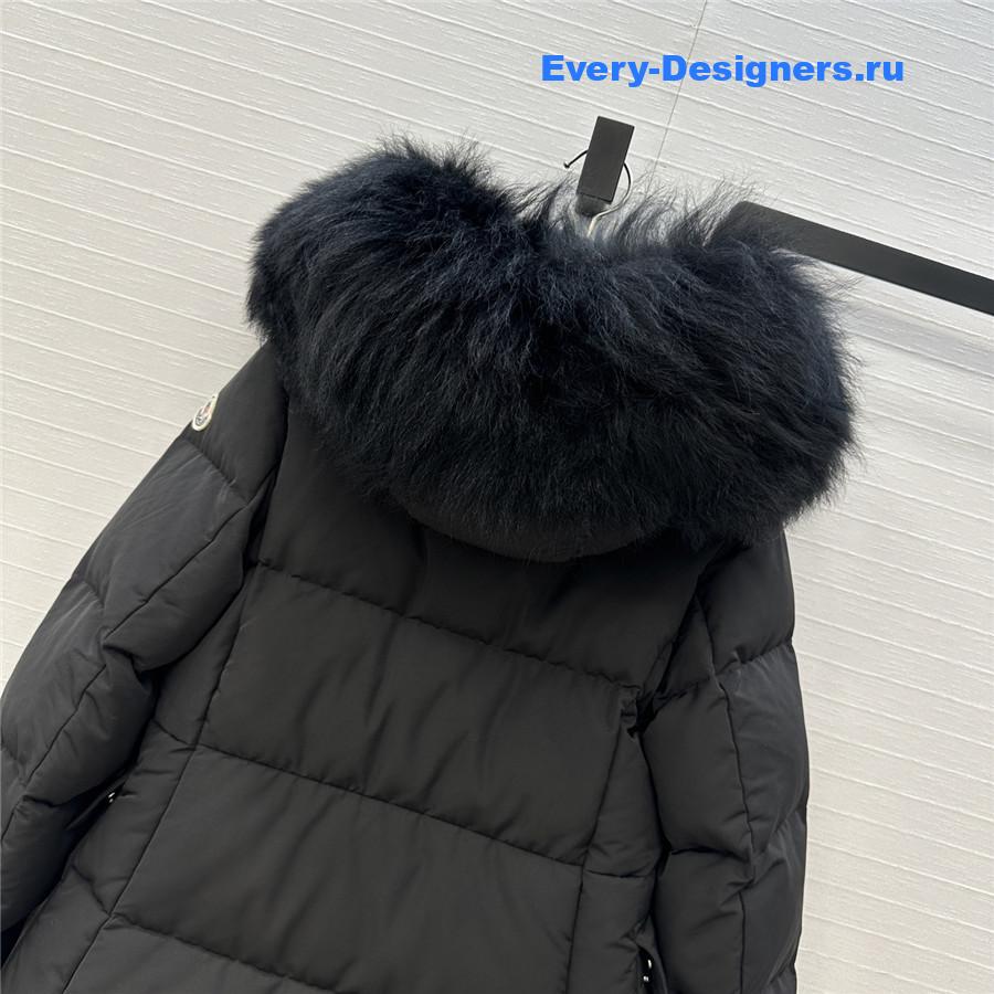 Moncler Black Blain Long Down Jacket