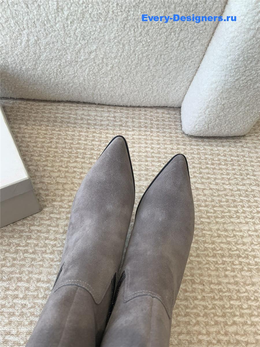 BC Grey Suede Western Cowboy Boots