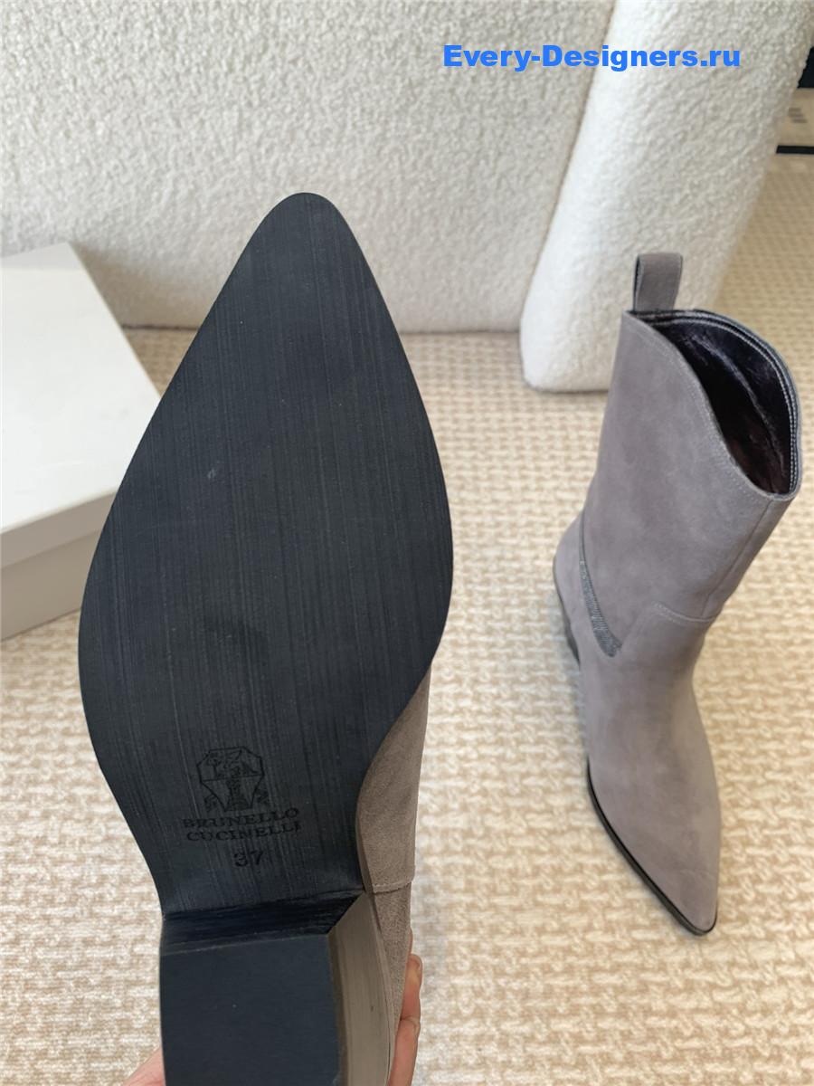BC Grey Suede Western Cowboy Boots