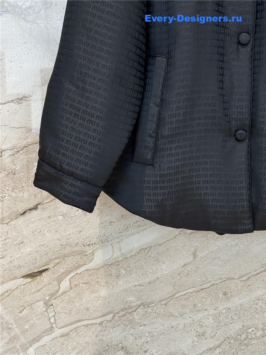 Miu Miu Black Logo Cotton Jacket