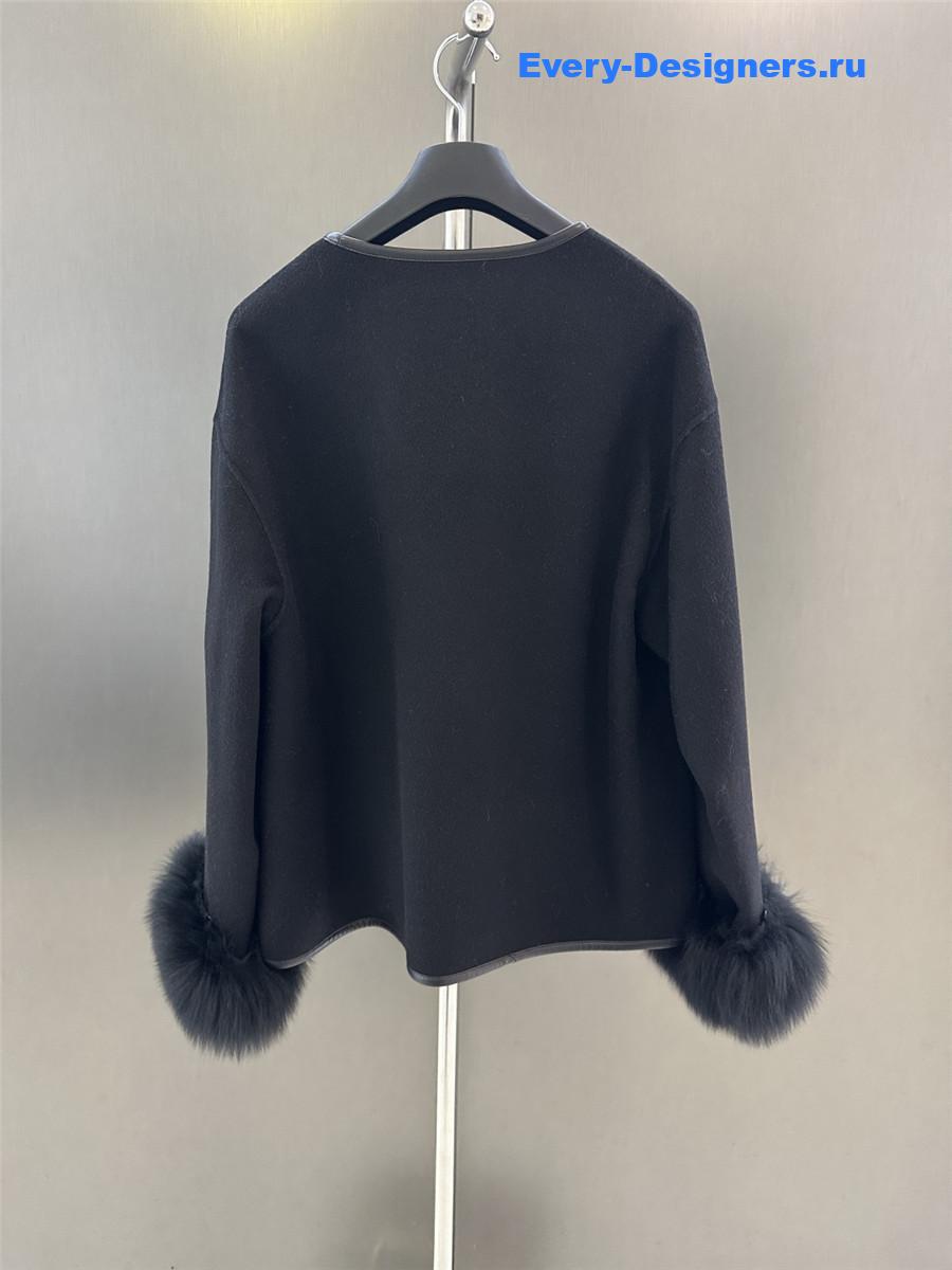 D10r black wool coat
