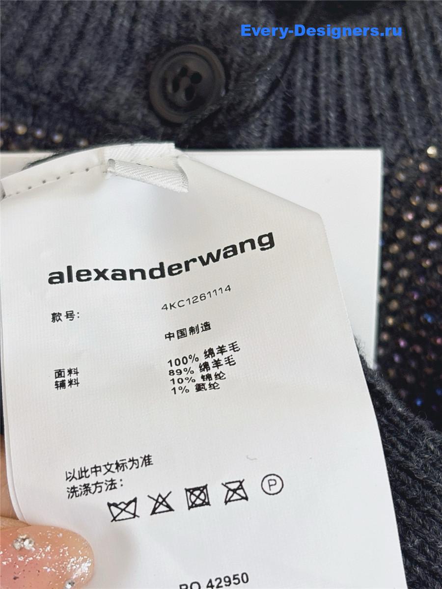 A1exa*der wang grey wool blend cardigan