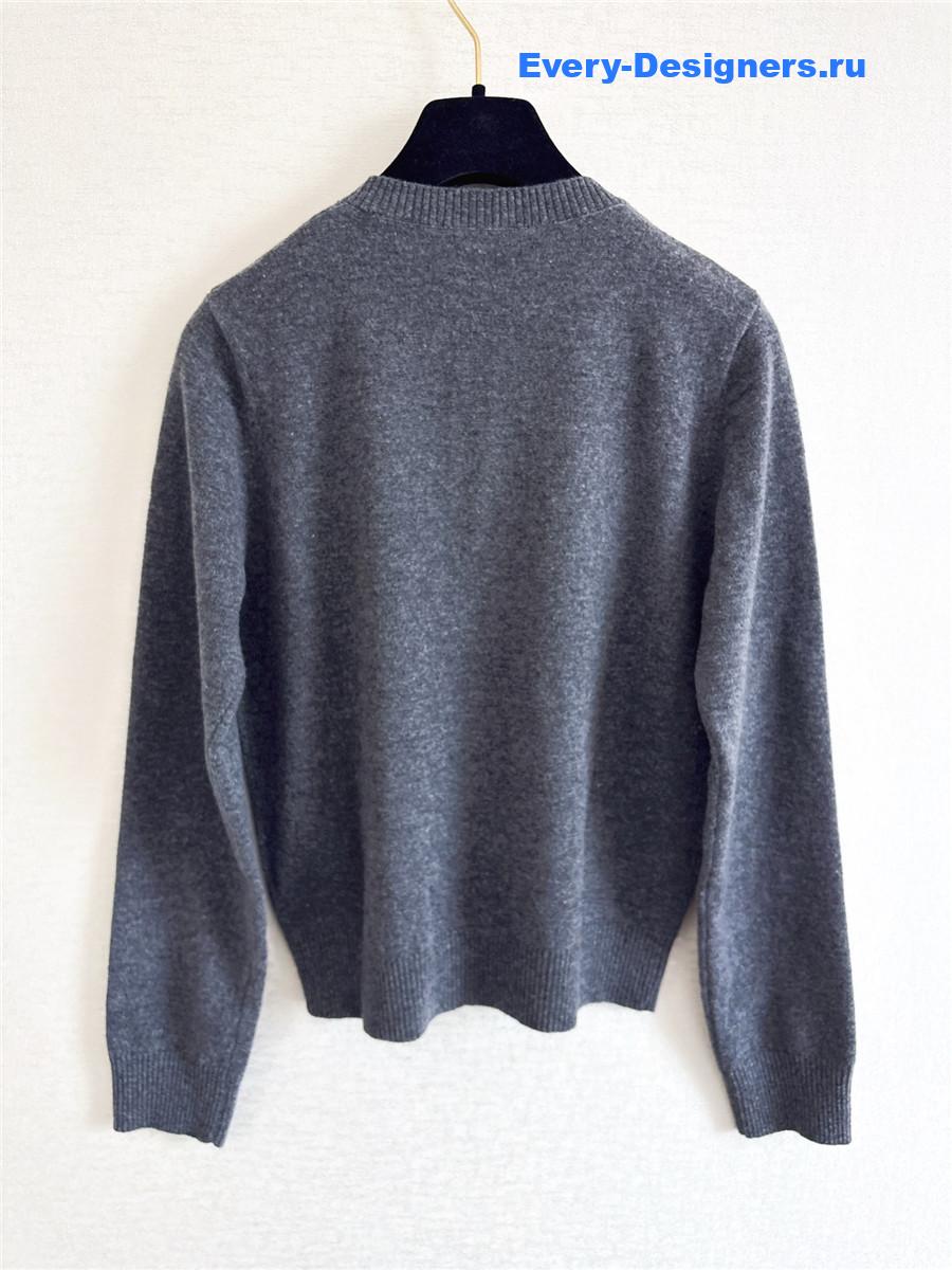 Miu Miu Slate Gray Cashmere Sweater