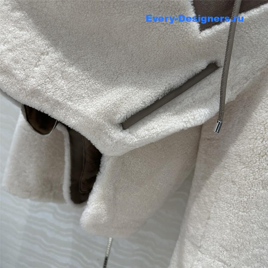 L0ew* hooded shearling jacket
