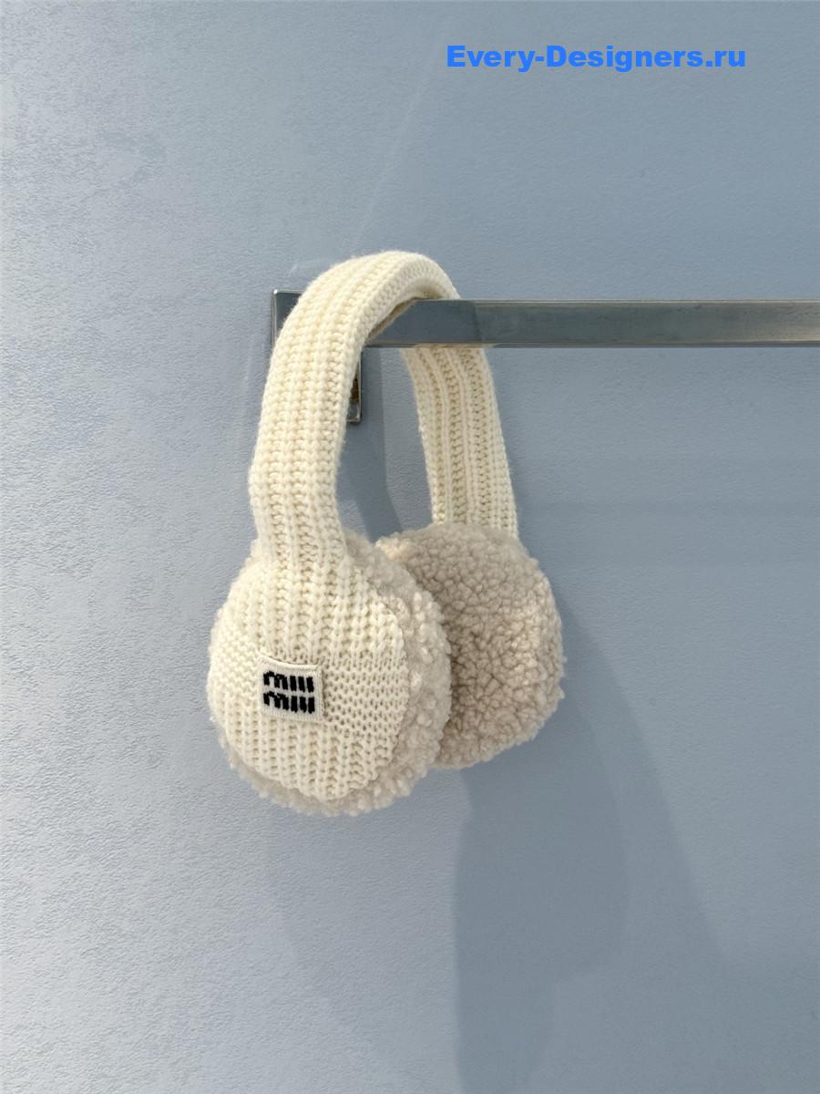 Miu Miu Knitted Lamb Wool Earmuffs
