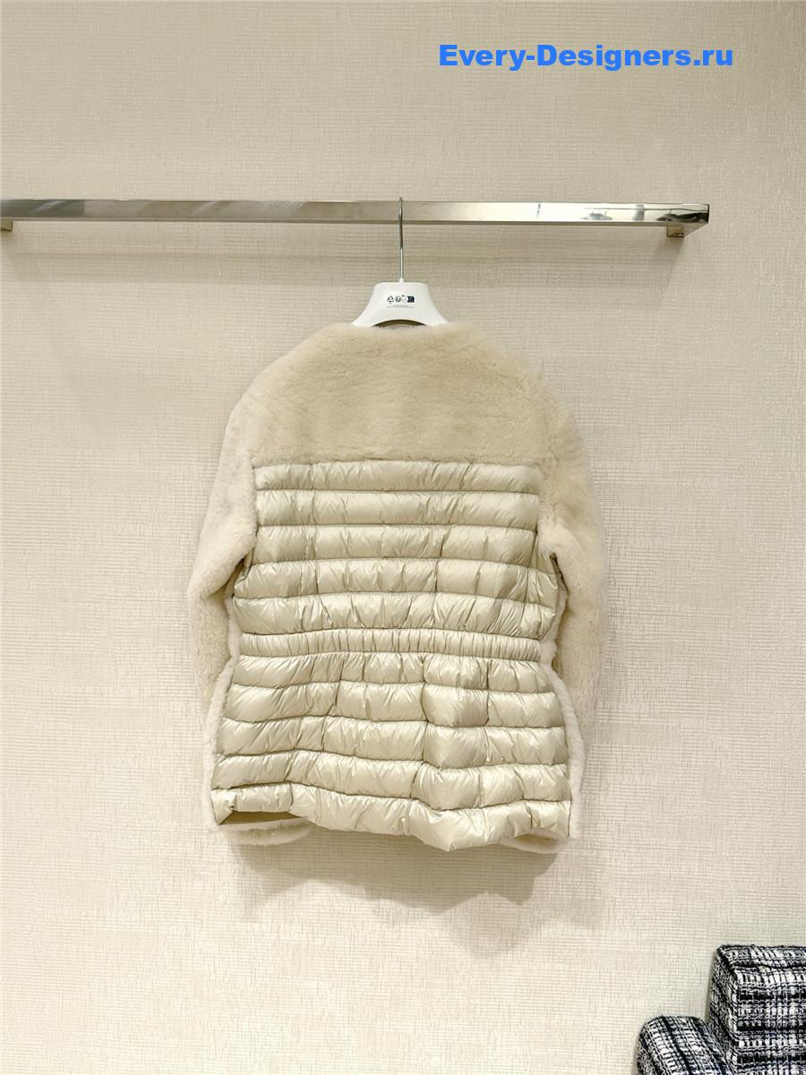 Moncler Ballue Shearling Short Down Jacket