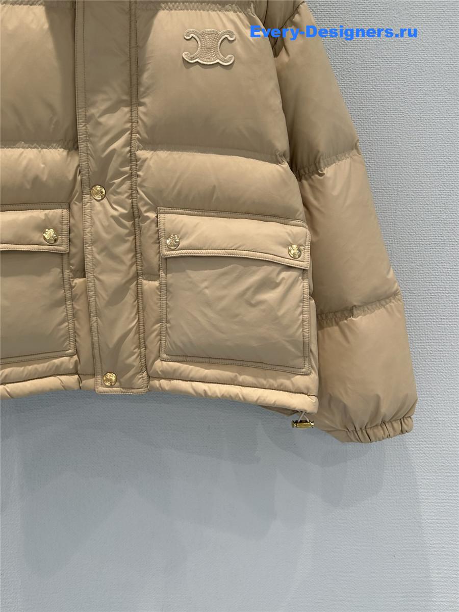 Ce1i*e knitted stand-collar down jacket