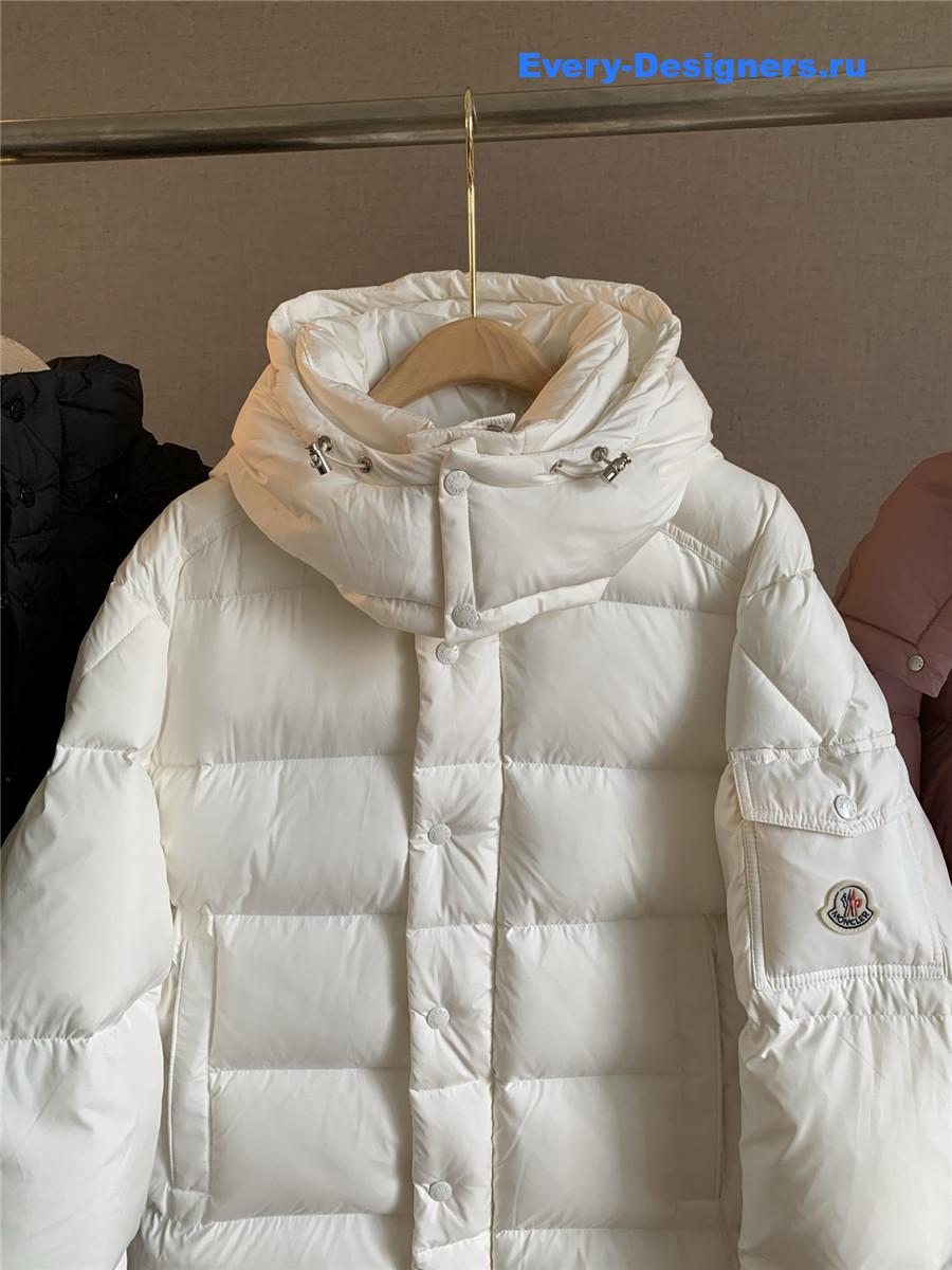 Moncler White Maya 70 Hooded Down Jacket