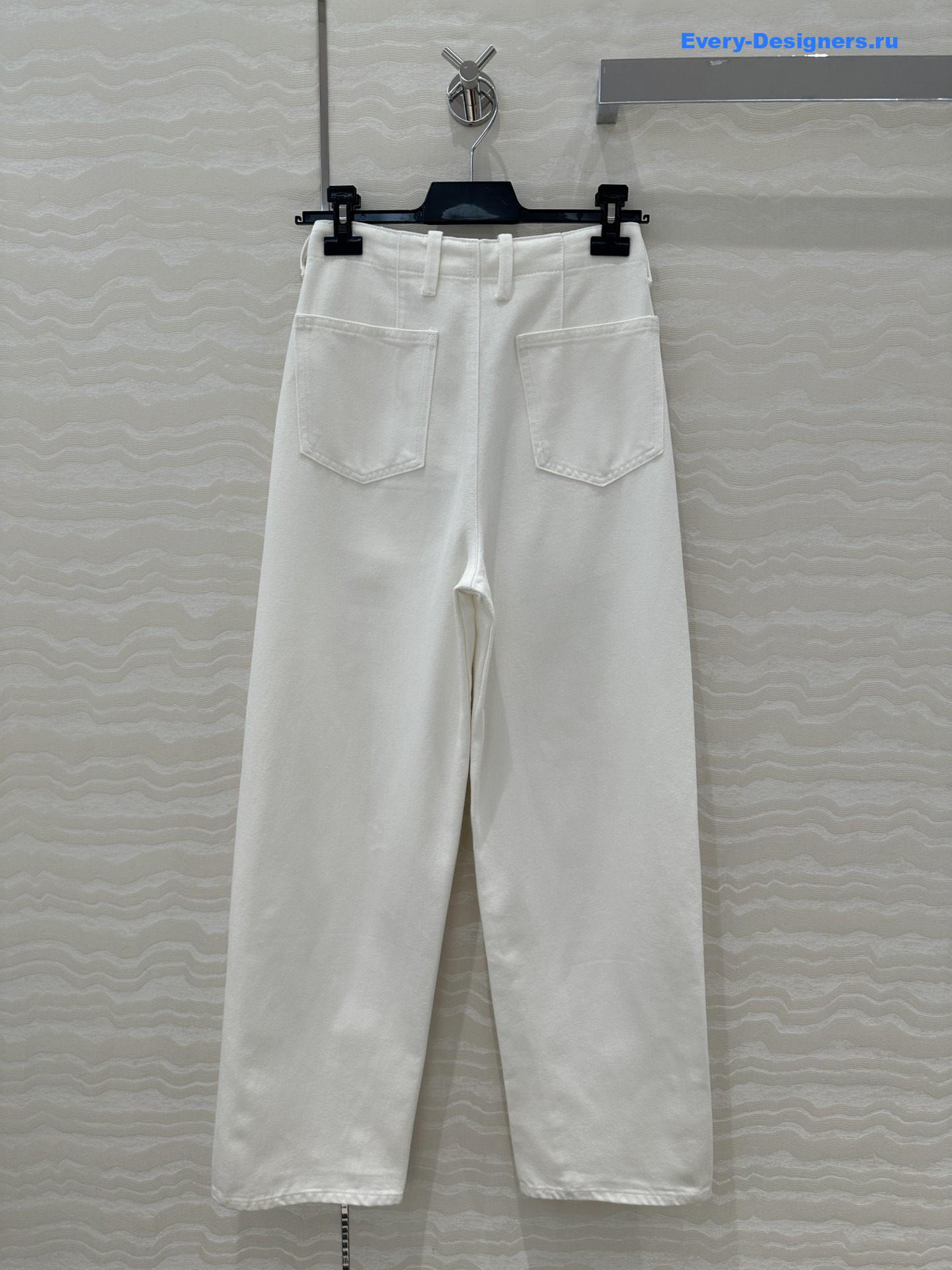 The R0w white straight leg jeans